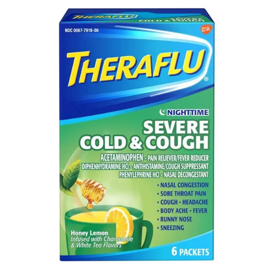 Theraflu Night Severe Cold Relief 6 ct