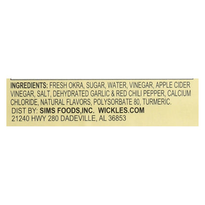 Wickles Wicked Okra, Case of 6, 16 oz Jars