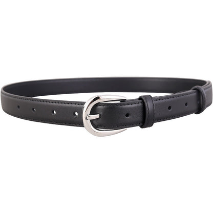Buckle Skinny Leather Belt