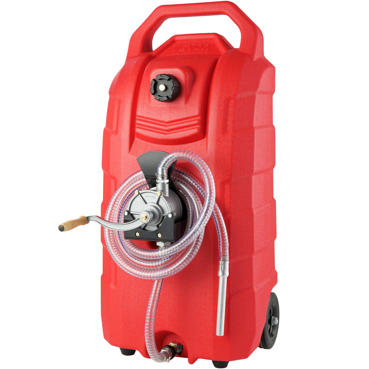 VEVOR 16 Gallon Fuel Caddy, Portable Gas Storage Tank Container With Hand  Rubber Wheels, Fuel Transfer Storage Tank For Gasoline Machine Oil Car Mowers Tractor Boat Motorcycle