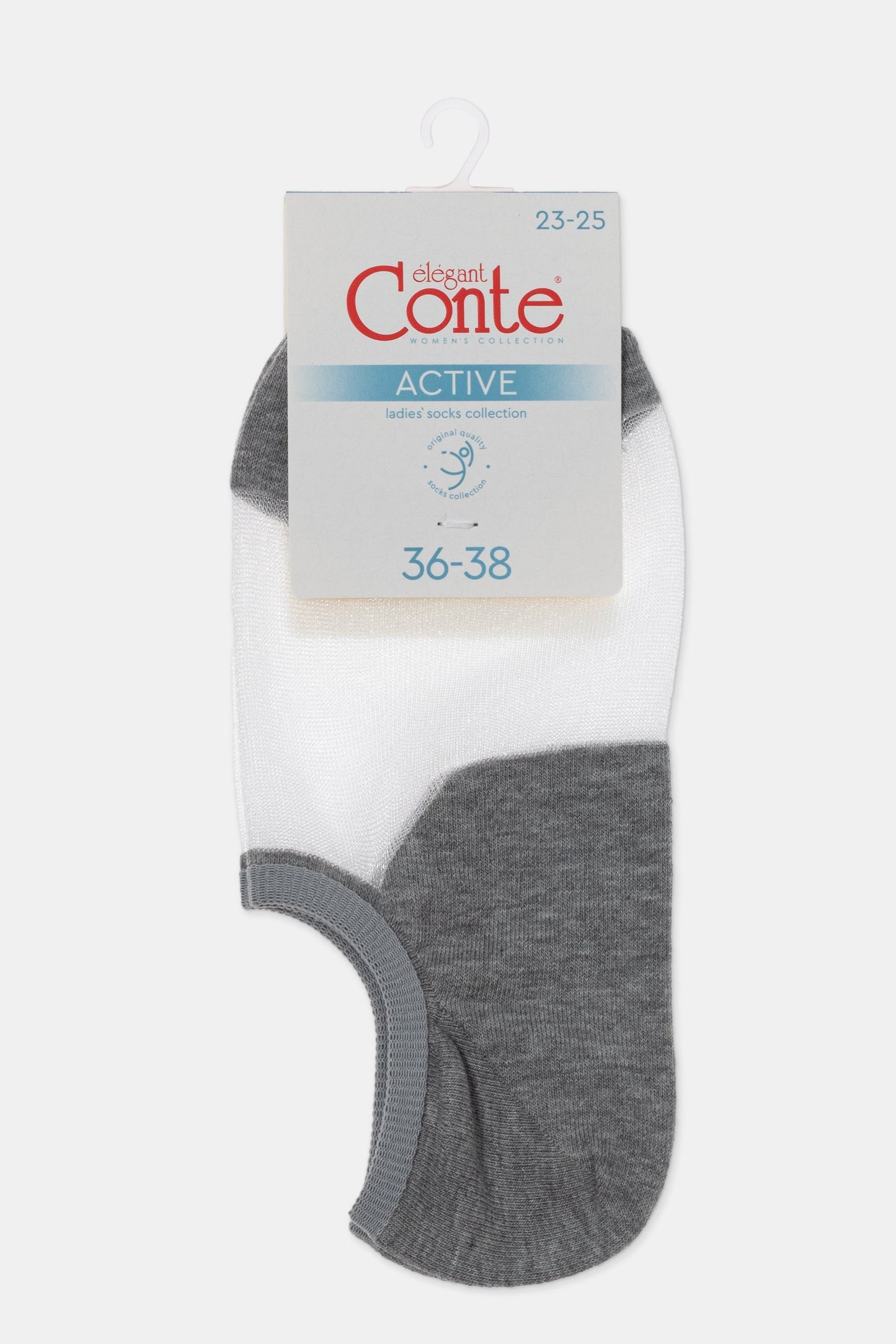 Cotton Ankle Socks Conte Active - Inserts Of Transparent Mesh