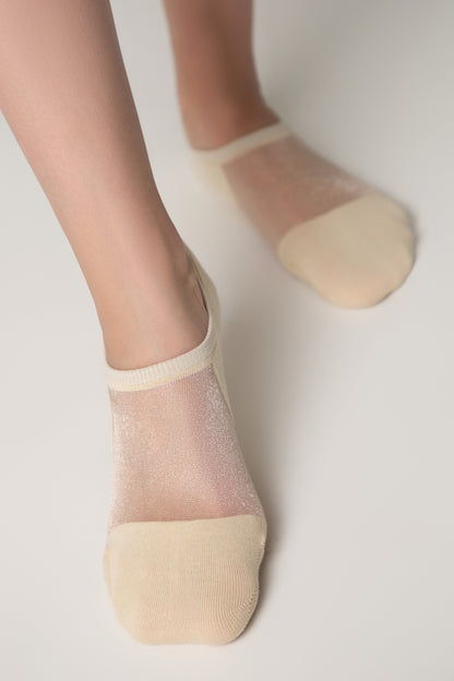 Cotton Ankle Socks Conte Active - Inserts Of Transparent Mesh