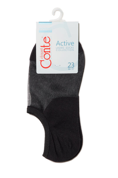 Cotton Ankle Socks Conte Active - Inserts Of Transparent Mesh
