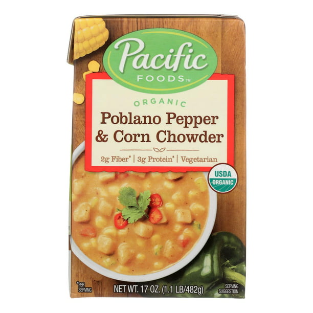 Pacific Foods Poblano Corn Chowder, 16.3 Oz (Pack of 12)