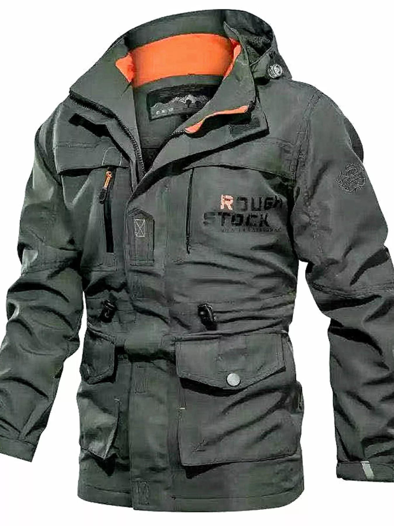 Men's Plus Size Zip Up Hooded Jacket