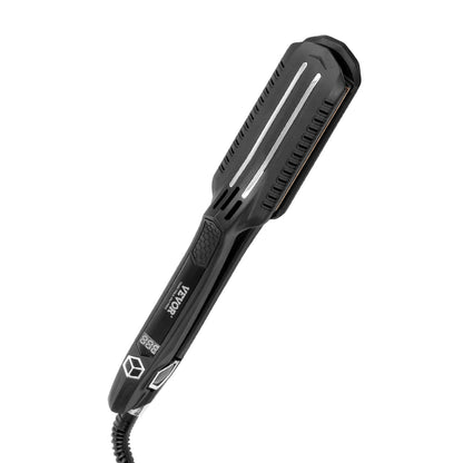 VEVOR Hair Straightener, Titanium Flat Iron, Dual Infrared Hair Straightener Flat Iron With LCD Display And 19 Temp Levels, Dual Voltage 110V 240V For Salon Home Travel Use