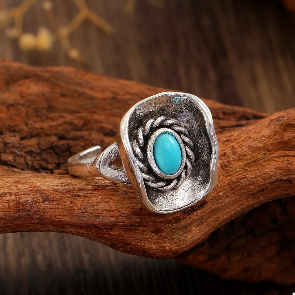 4 Piece Vintage Western Style Bull Head Rings