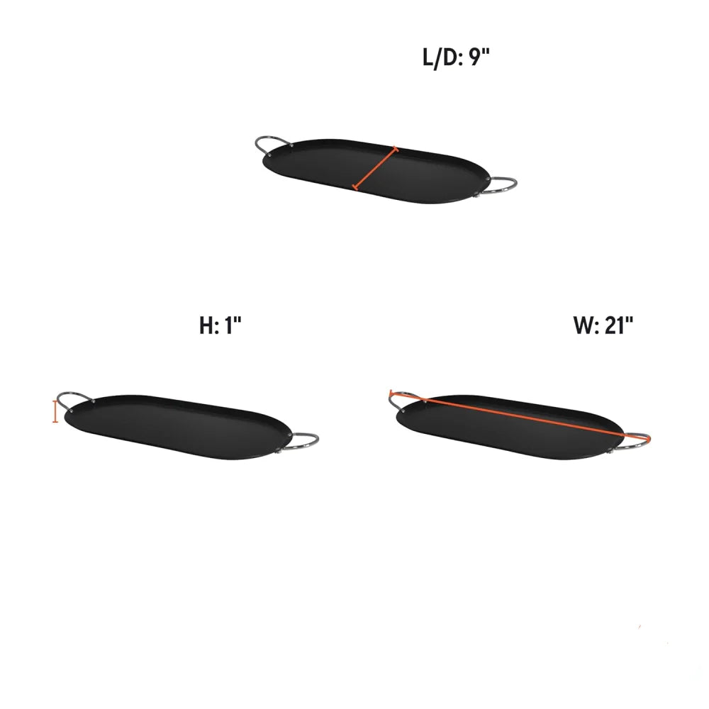 Imusa Oval Comal Carbon Steel 17"