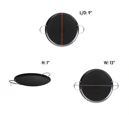 Imusa Round Comal Carbon Steel 9"