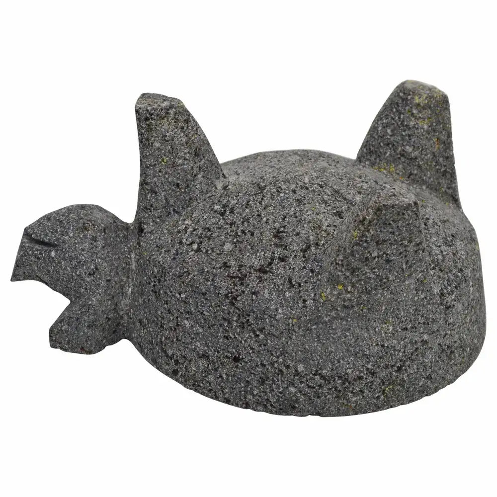 Pig Head Molcajete Natural Stone 8"