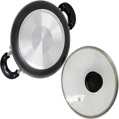 Dutch Oven w/ Glass Lid Heavy Duty Gray 2 qrt