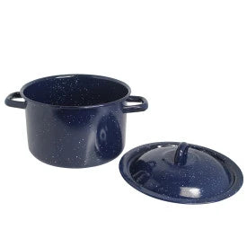 Imusa Stock Pot Blue Enamel 6 qrt