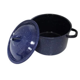 Imusa Stock Pot Blue Enamel 7.75 qrt