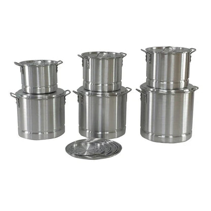 Imusa Aluminum Steamer Set (20, 24, 32, 40, 52 qrt) 5 Pot Set