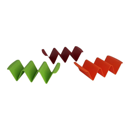 Imusa 3pc Taco Holder Stand Plastic Multi- Color strd