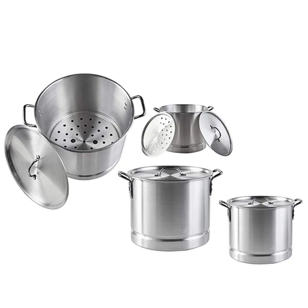 Imusa Aluminum Steamer Set (8, 12, 16, 20 qrt) 4 Pot Set