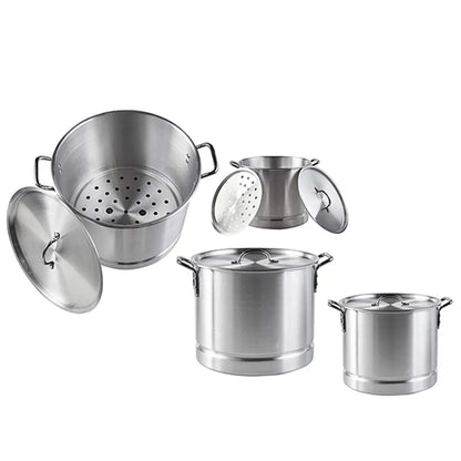 Imusa Aluminum Steamer Set (8, 12, 16, 20 qrt) 4 Pot Set