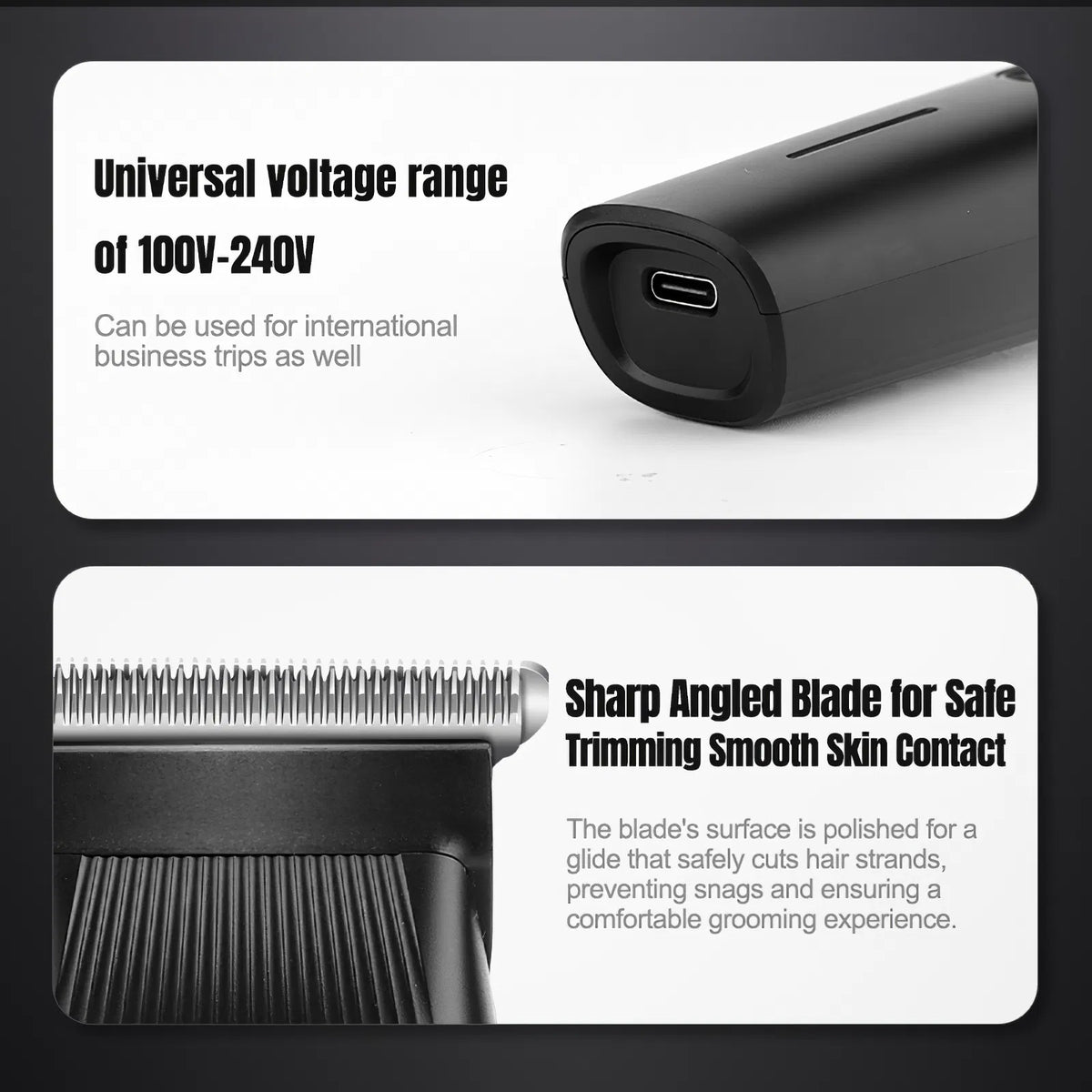 Beard Trimmer, 3 In 1 Hair Clippers And Mens Grooming Kit, Face, Nose, Ear Hair Trimmer - Black