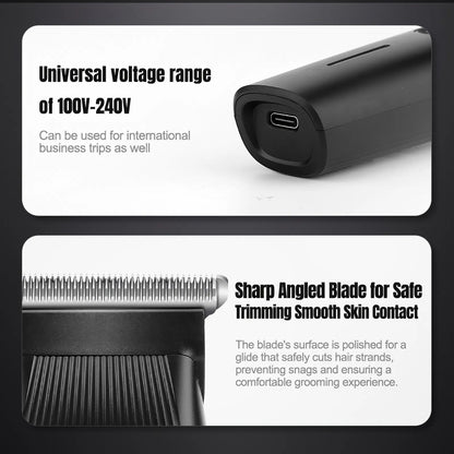 Beard Trimmer, 3 In 1 Hair Clippers And Mens Grooming Kit, Face, Nose, Ear Hair Trimmer - Black