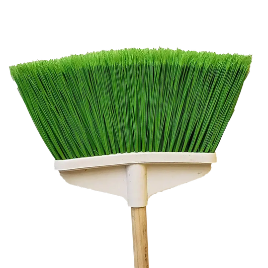 Fan Broom Plastic w/ Wood Handle med