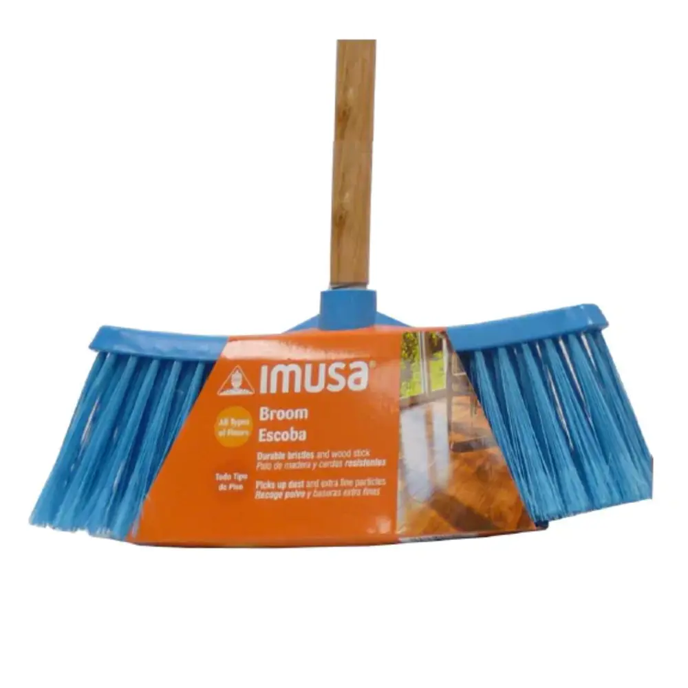 Imusa Straight Broom w/ Wood Handle 48"
