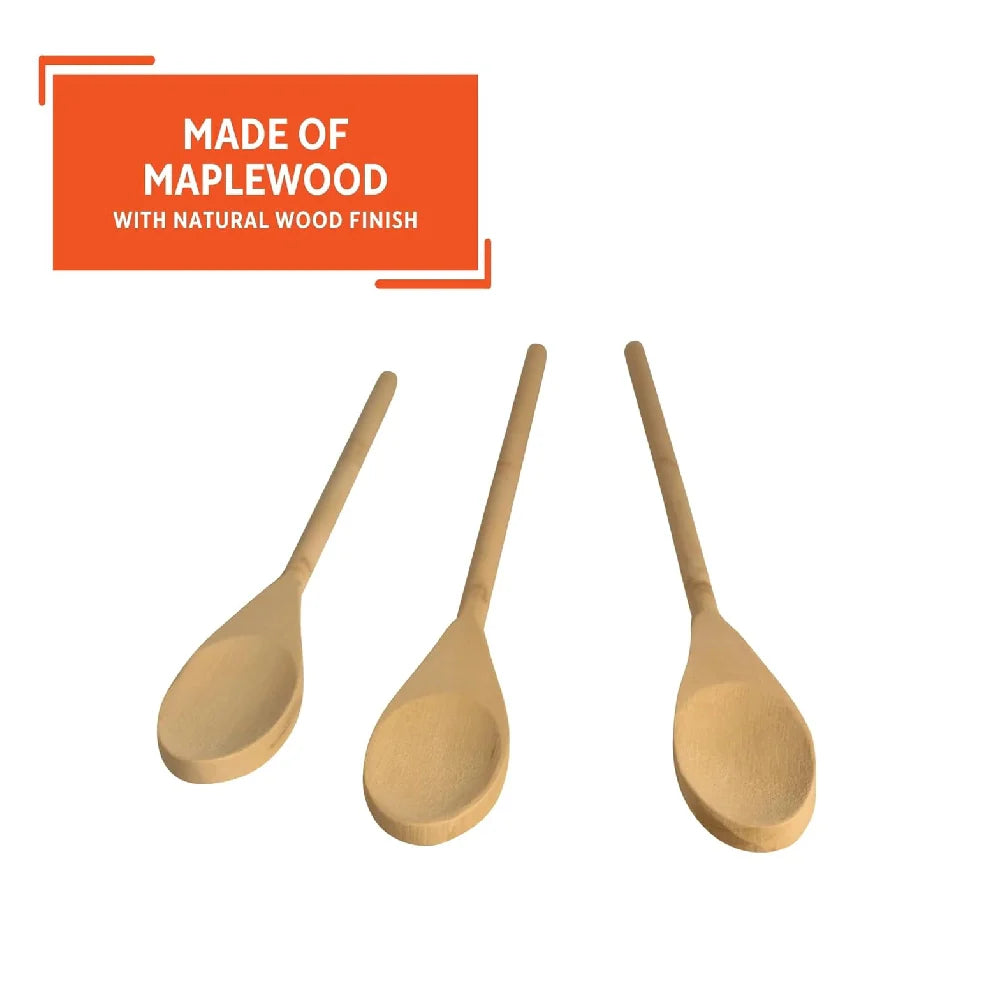 Imusa Wood Spoon Set, Cucharas De Madera 3 pc