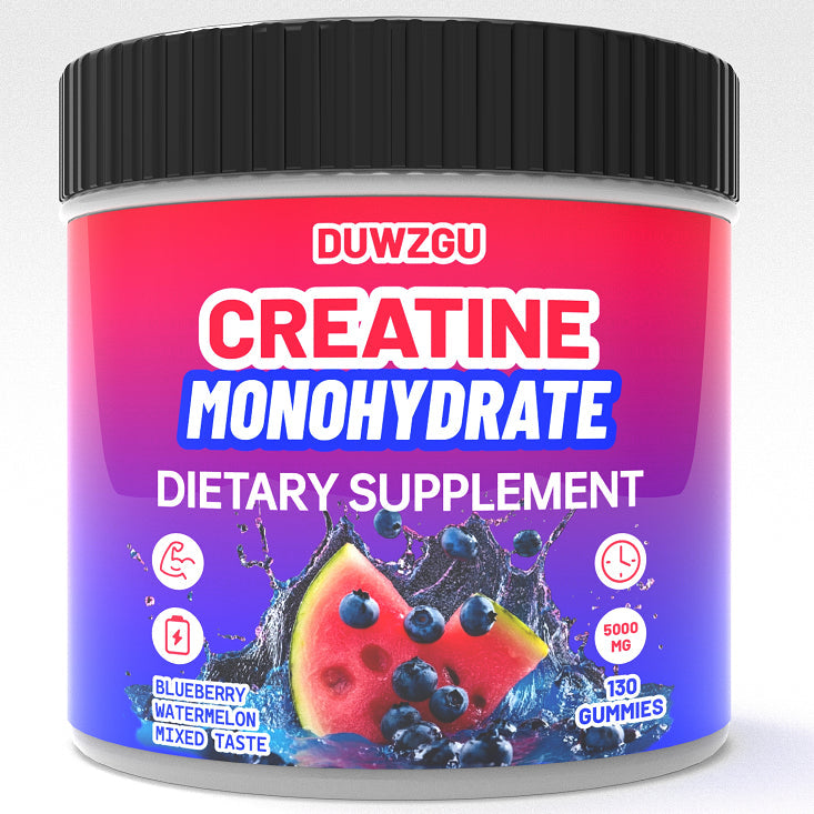 Creatine Monohydrate Soft Candy Energy & Muscle Support Supplement with L-Carnitine & Taurine | 130 Gummies