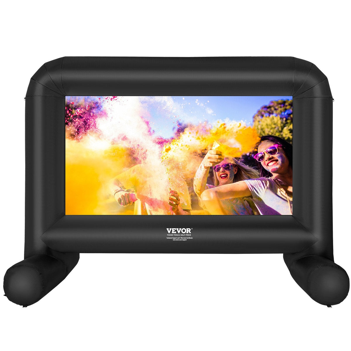 VEVOR Inflatable Movie Screen, 14 FT  168inch Inflatable Projector Screen For Outside With Blower And Carrying Bag, Front Rear Projection, Oxford Fabric Blow Up Screen For Outdoor Parties Backyard Mov