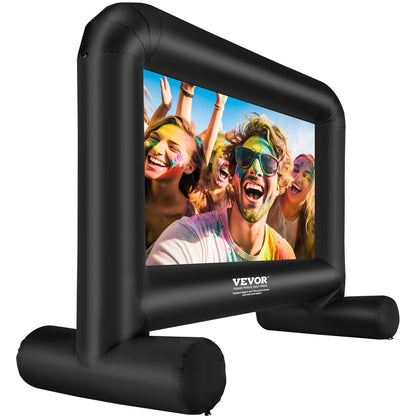 VEVOR Inflatable Movie Screen, 14 FT  168inch Inflatable Projector Screen For Outside With Blower And Carrying Bag, Front Rear Projection, Oxford Fabric Blow Up Screen For Outdoor Parties Backyard Mov