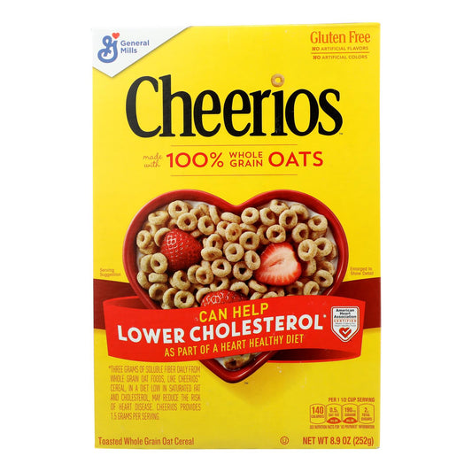 General Mills Cheerios Whole Grain Oat Cereal – Heart-Healthy & Gluten-Free – Pack of 12 (8.9 oz Each)