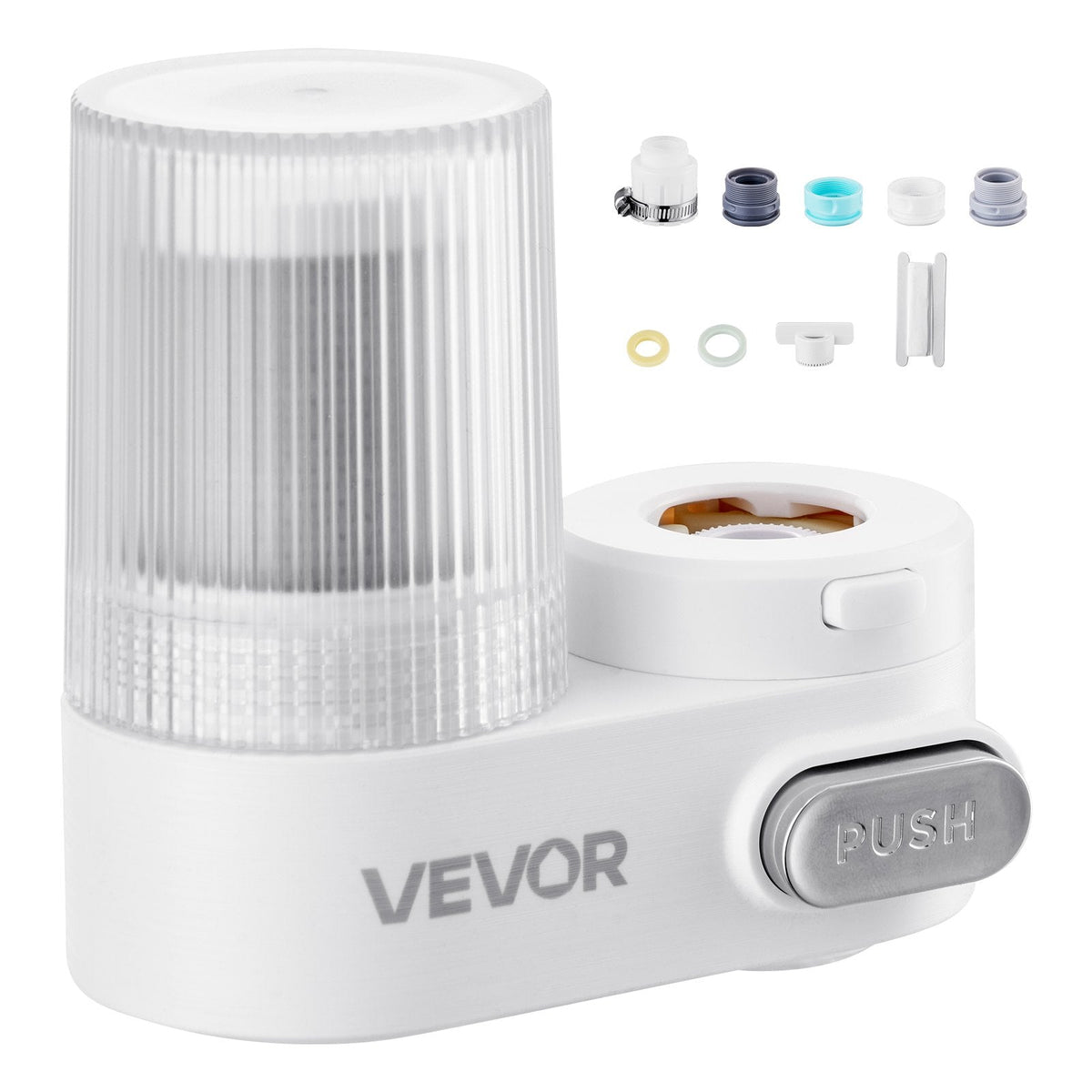 Faucet Mount Water Filter Sink Water Purifier For Kitchen Vertical White