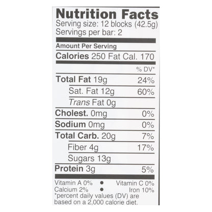 Divine Dark Chocolate Bar with Mint Crisp - 12 Pack - 3 Oz