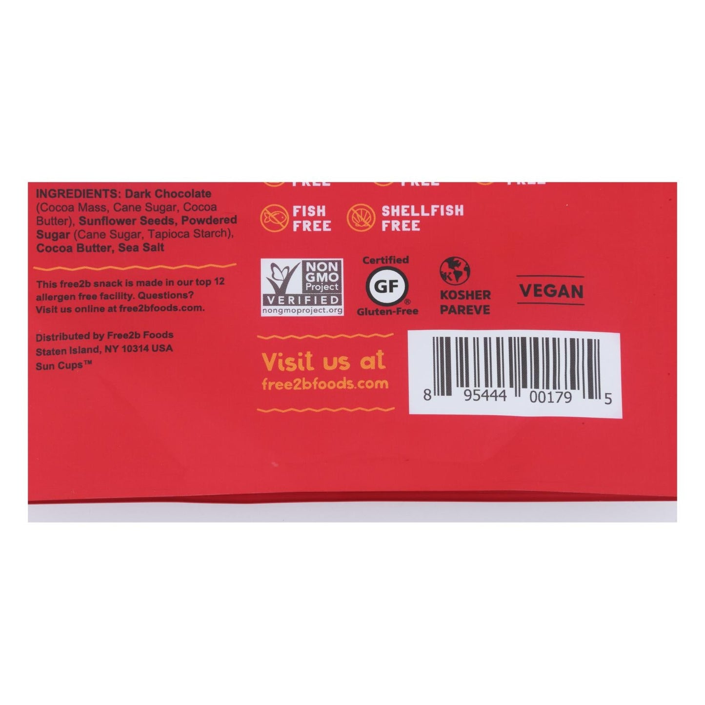 Free 2B Sun Cups Dark Chocolate Miniatures, 4.2 Oz., Case of 6