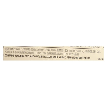 Chocolove Dark Chocolate with Almonds & Sea Salt, 3.2 Oz., Case of 12