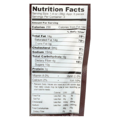 Next Organics Dark Chocolate Coconut 4 Oz. Case of 6