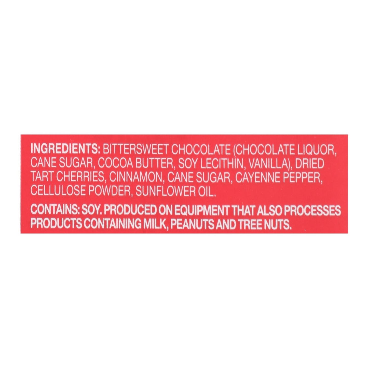 Endangered Species 3 Oz Dark Chocolate Cinnamon Cayenne & Cherries - 60% Cocoa, 12 Bars