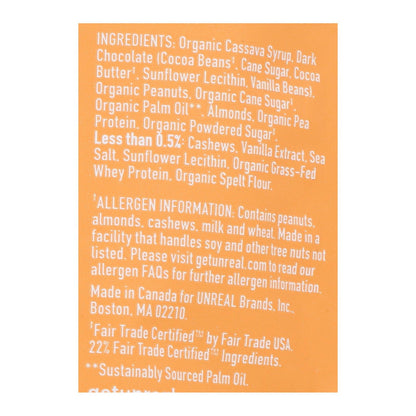 Unreal Chocolate Caramel Peanut Noug Bar - 3.4 Oz - Pack of 6