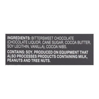 Endangered Species 72% Dark Chocolate Bars with Cacao Nibs - 3 Oz Bars (Pack of 12)
