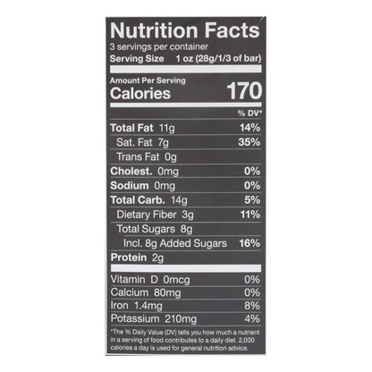 Endangered Species 72% Dark Chocolate Bars with Cacao Nibs - 3 Oz Bars (Pack of 12)