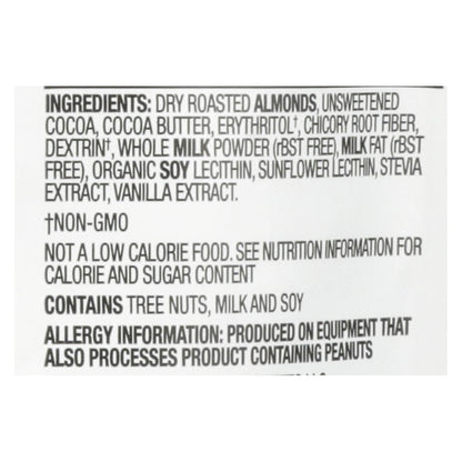 Lily's Sweets No Sugar Added Milk Chocolate Covered Almonds with Stevia, 3.5 oz Bars, Case of 12