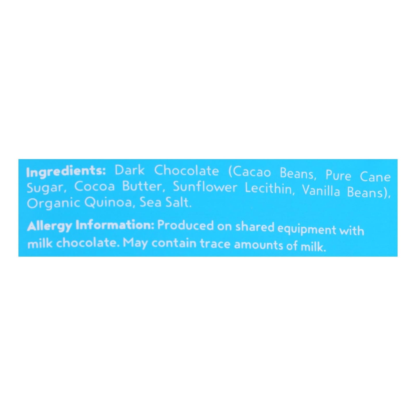 Undercover Quinoa Dark Chocolate + Sea Salt Crispy Quinoa Snack - 2 Oz - Pack of 12