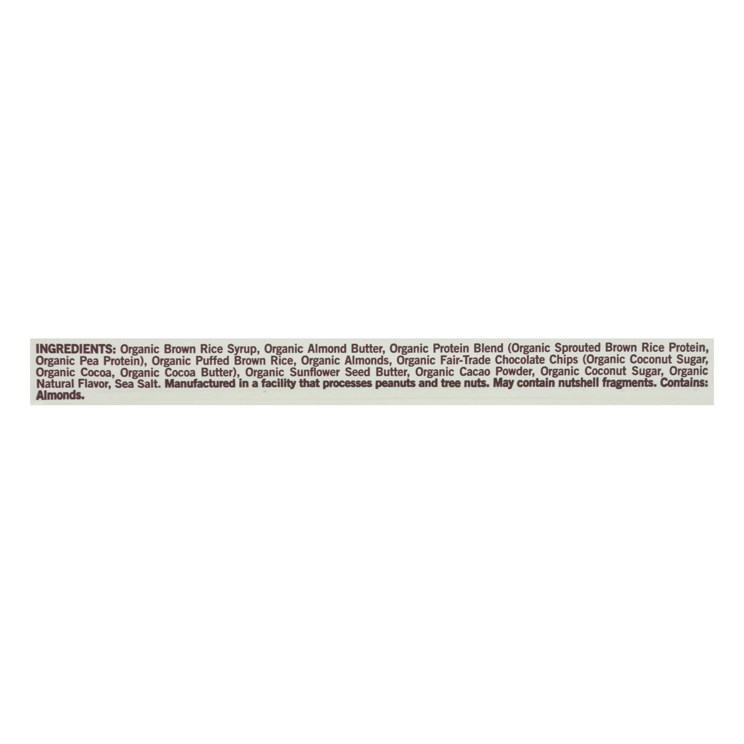Gomacro Organic Dark Chocolate Almond Protein Bar, Case of 12, 2.3 oz.