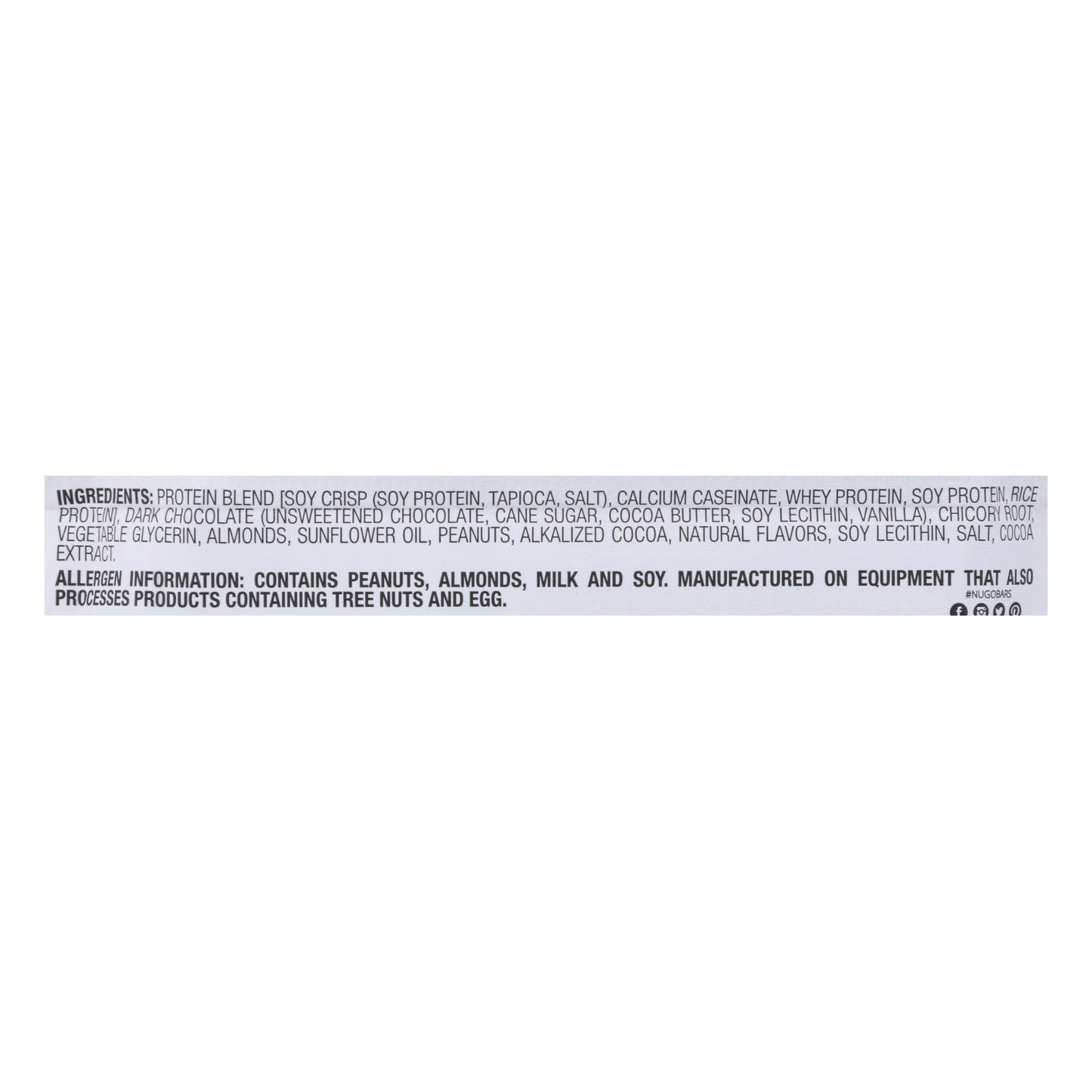 Nugo Slim Brownie Crunch Nutrition Bars - 1.59 Oz Bars - Case of 12