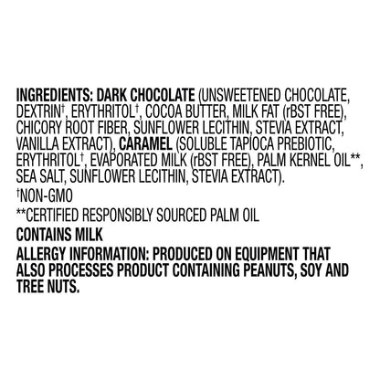 Lilys Dark Chocolate Caramels with Stevia Sweetener, 3.5 oz (Case of 12)