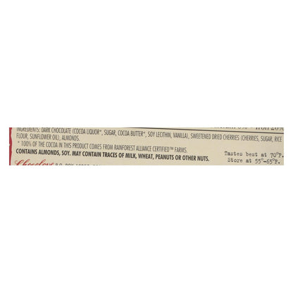 Chocolove Xoxox Premium Dark Chocolate Bar with Cherries & Almonds - 12x3.2 Oz Bar