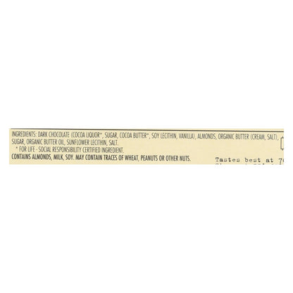 Chocolove XOXOX Almond Toffee Sea Salt Dark Chocolate, 3.2 Oz Bar - Case of 12