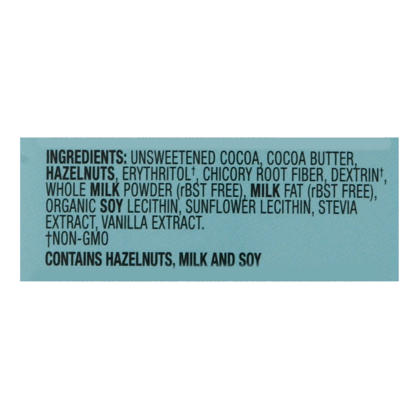 Lily's Sweets 40% Hazelnut 2.8 Oz Premium Milk Chocolate Bars - Case of 12