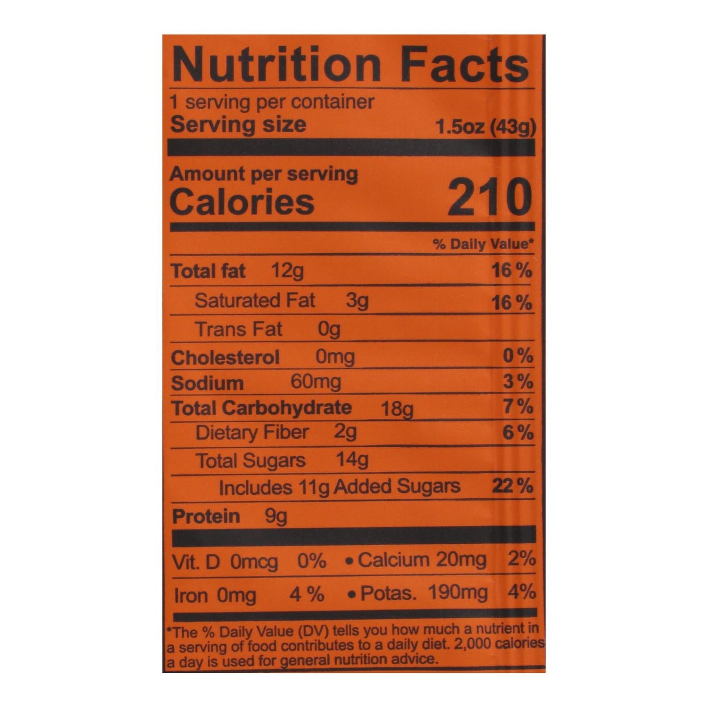 Kize Concepts Energy Bar, Raw Peanut Butter Chocolate Chip, 1.5 Oz., Case of 10
