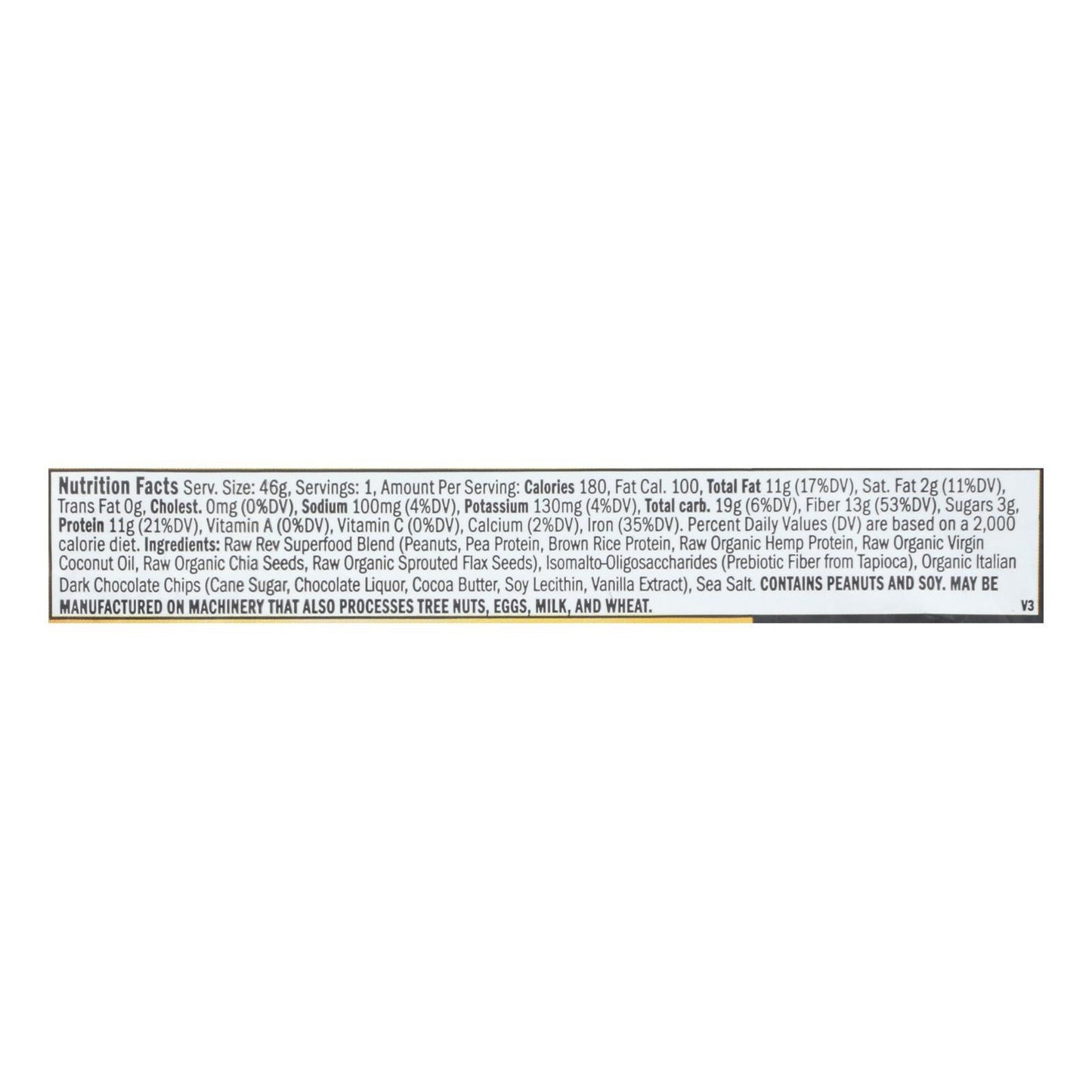 Raw Revolution Glo Bar - Peanut Butter Dark Chocolate & Sea Salt - 1.6 oz - 12 Pack