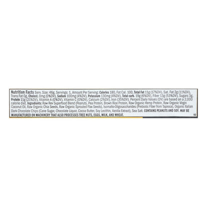 Raw Revolution Glo Bar - Peanut Butter Dark Chocolate & Sea Salt - 1.6 oz - 12 Pack